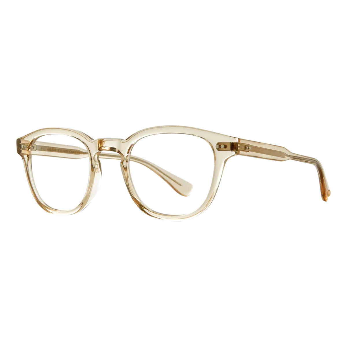Champagne Evan glasses by GLCO on white background