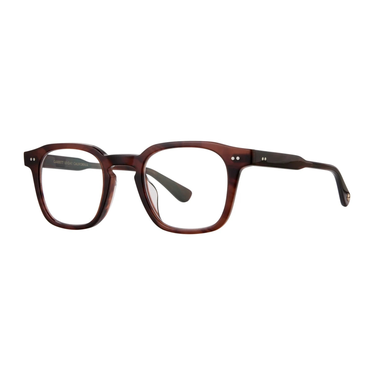 Tortoise Garrett Leight bold square plastic eyeglass frames for men and women