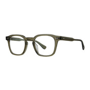 Willow green Garrett Leight bold square plastic eyeglass frames for men and women