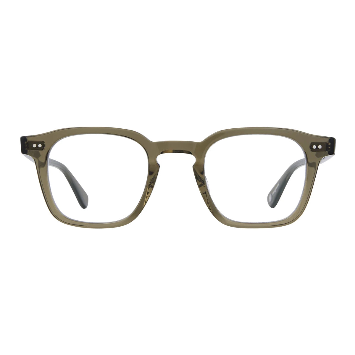 Green crystal willow Garrett Leight bold square plastic eyeglass frames for men and women
