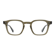 Green crystal willow Garrett Leight bold square plastic eyeglass frames for men and women