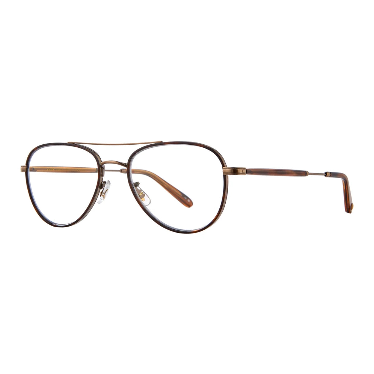 Espresso antique gold GLCO Linnie small aviator eyeglasses for women and men on white background