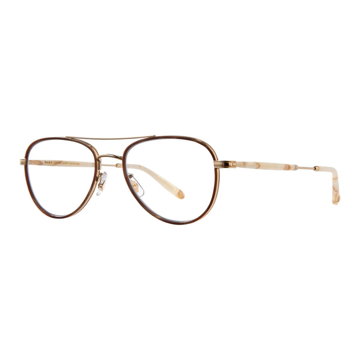 Java gold GLCO Linnie small aviator eyeglasses for women and men on white background
