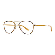 Tokyo tortoise GLCO Linnie small aviator eyeglasses for women and men on white background