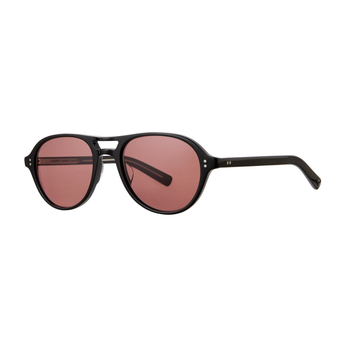 Black Garrett Leight plastic aviator sunglasses