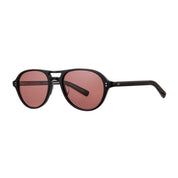 Black Garrett Leight plastic aviator sunglasses