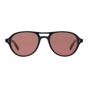 Black Garrett Leight plastic aviator sunglasses
