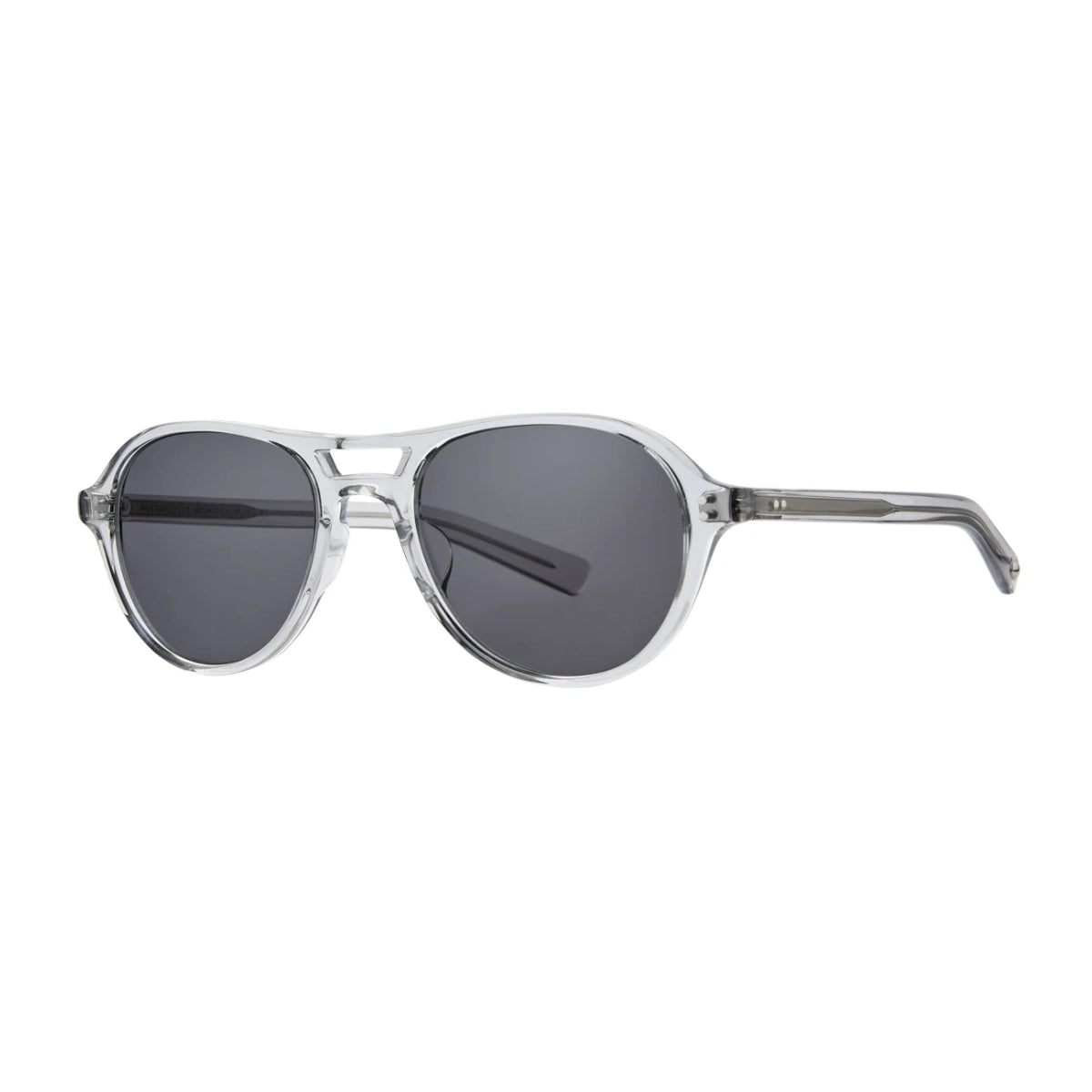 Clear Garrett Leight plastic aviator sunglasses