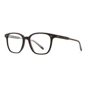 Black Garrett Leight Carina women's acetate eyeglasses on white background