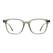 Green Garrett Leight Carina women's acetate eyeglasses on white background