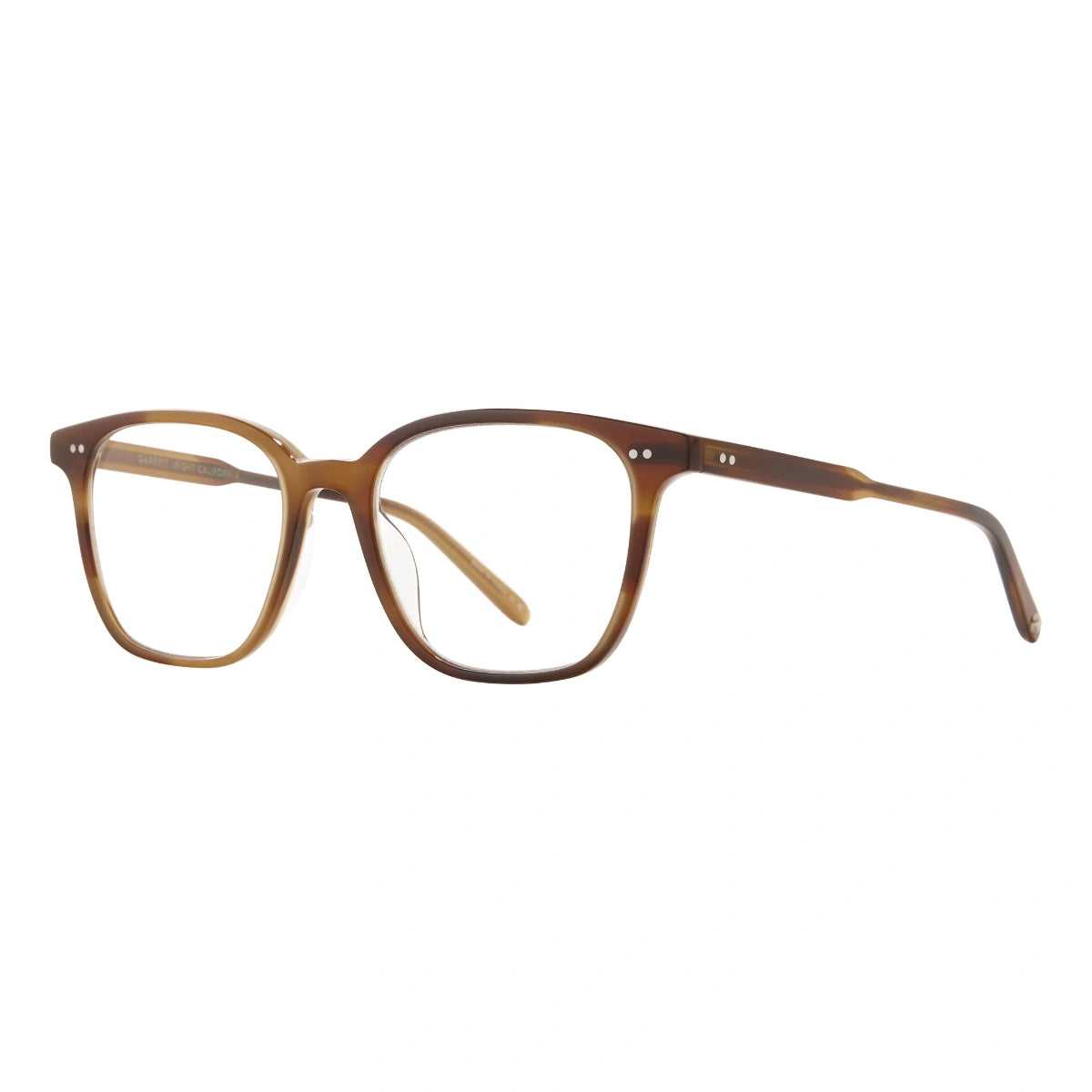Tortoise Garrett Leight Carina women's acetate eyeglasses on white background