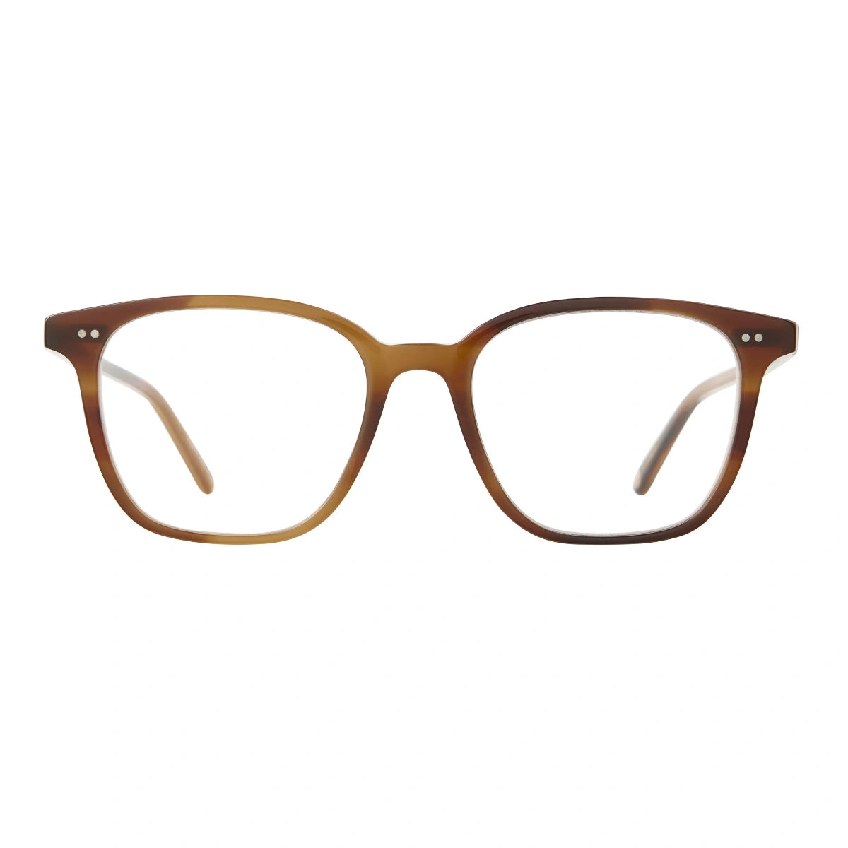 Tortoise Garrett Leight Carina women's acetate eyeglasses on white background