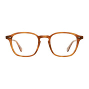 Tortoise Markus modern square eyeglass frames by Garrett Leight on a white background