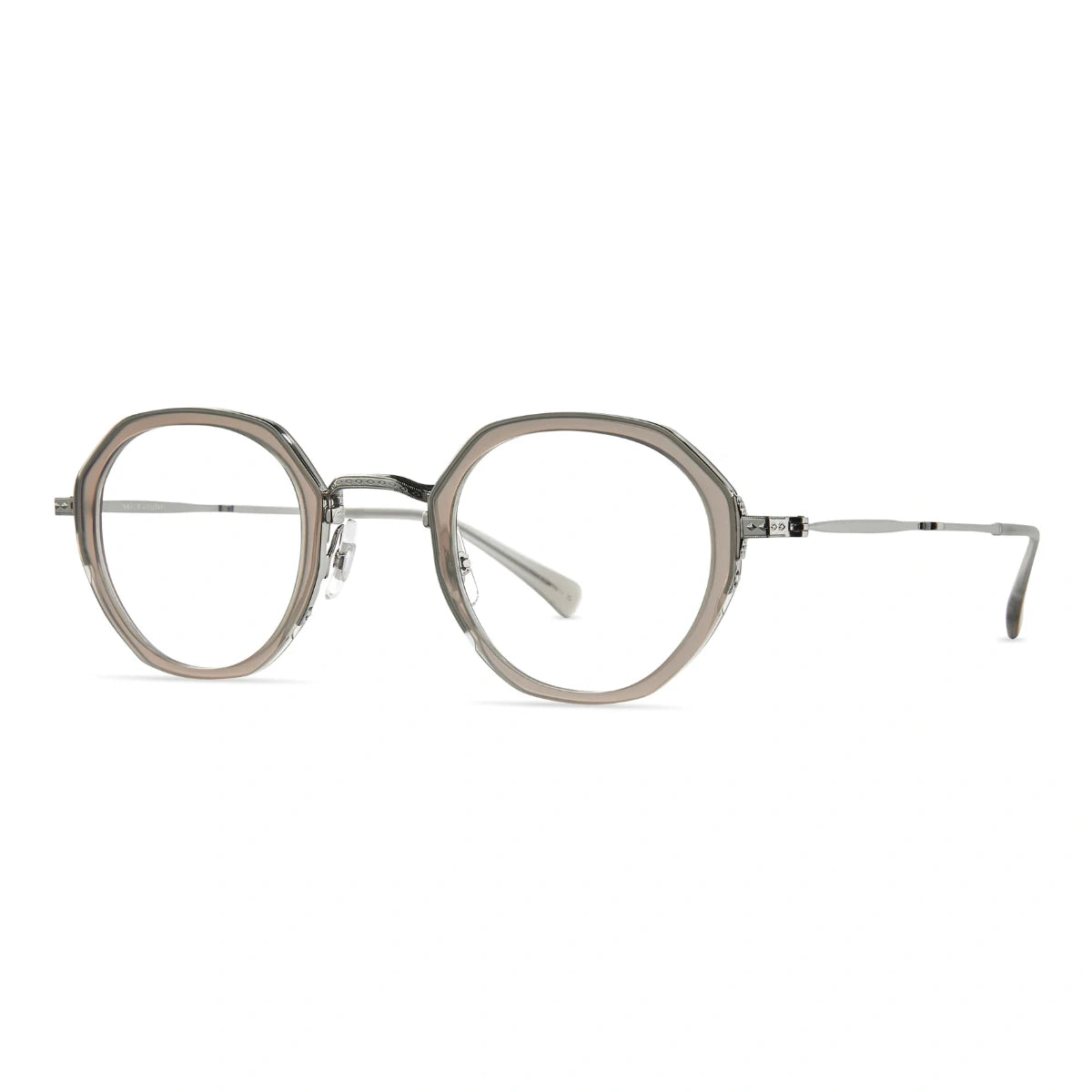 Silver Mr. Leight antique style round metal eyeglass frames