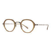 Antique gold Citrine Mr. Leight antique style round metal eyeglass frames