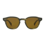 Kelp green luxury Mr. Leight sunglasses with polarized glass lenses