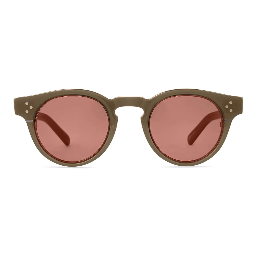 Brown round Mr. Leight luxury sunglasses for men and women