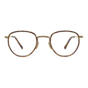 Gold tortoise Mr. Leight luxury titanium metal handmade eyeglasses at The Optical Co