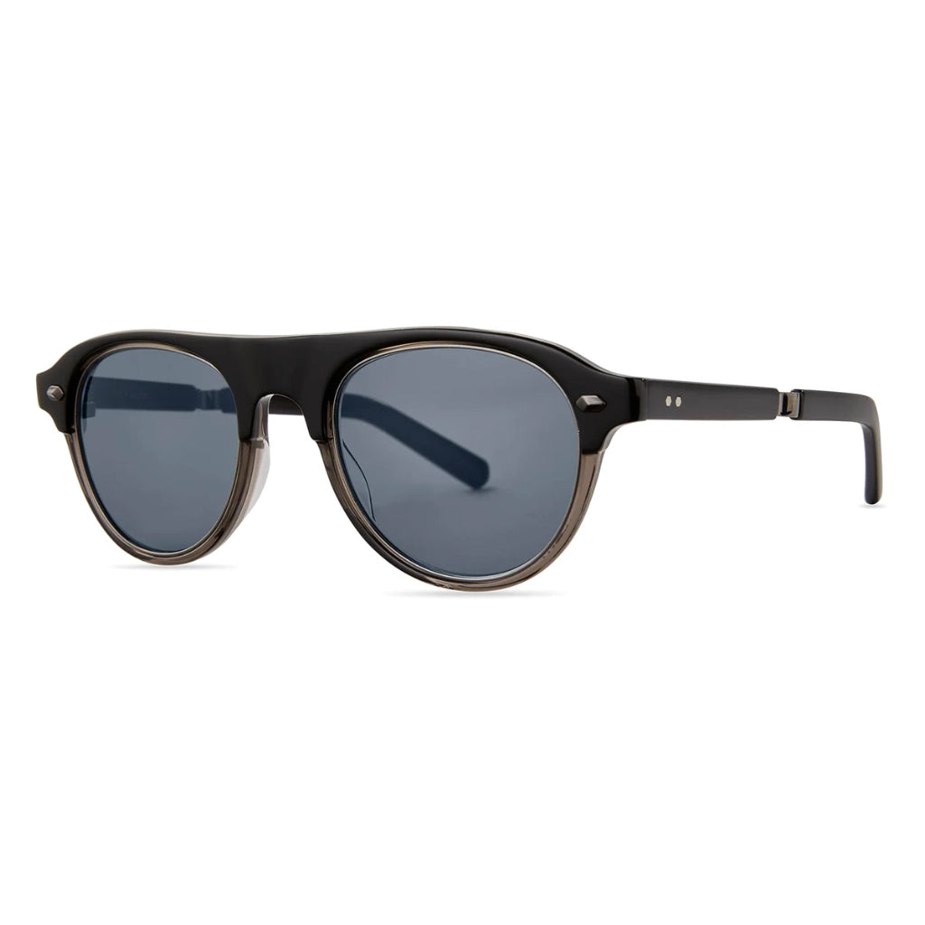Black round plastic aviator modern luxury sunglasses for men and women