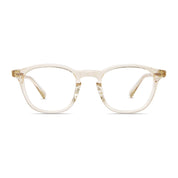 Champagne crystal clear luxury square prescription eyeglass frames