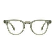 Hunter green Mr. Leight luxury square prescription eyeglasses