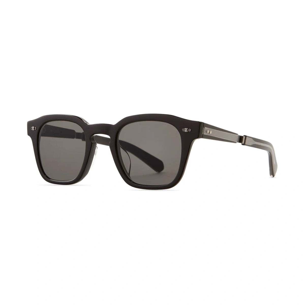 Mr. Leight Adonis Black sunglasses with a white background