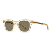 Mr. Leight  Adonis S crystal framed sunglasses with dark lenses on a white background