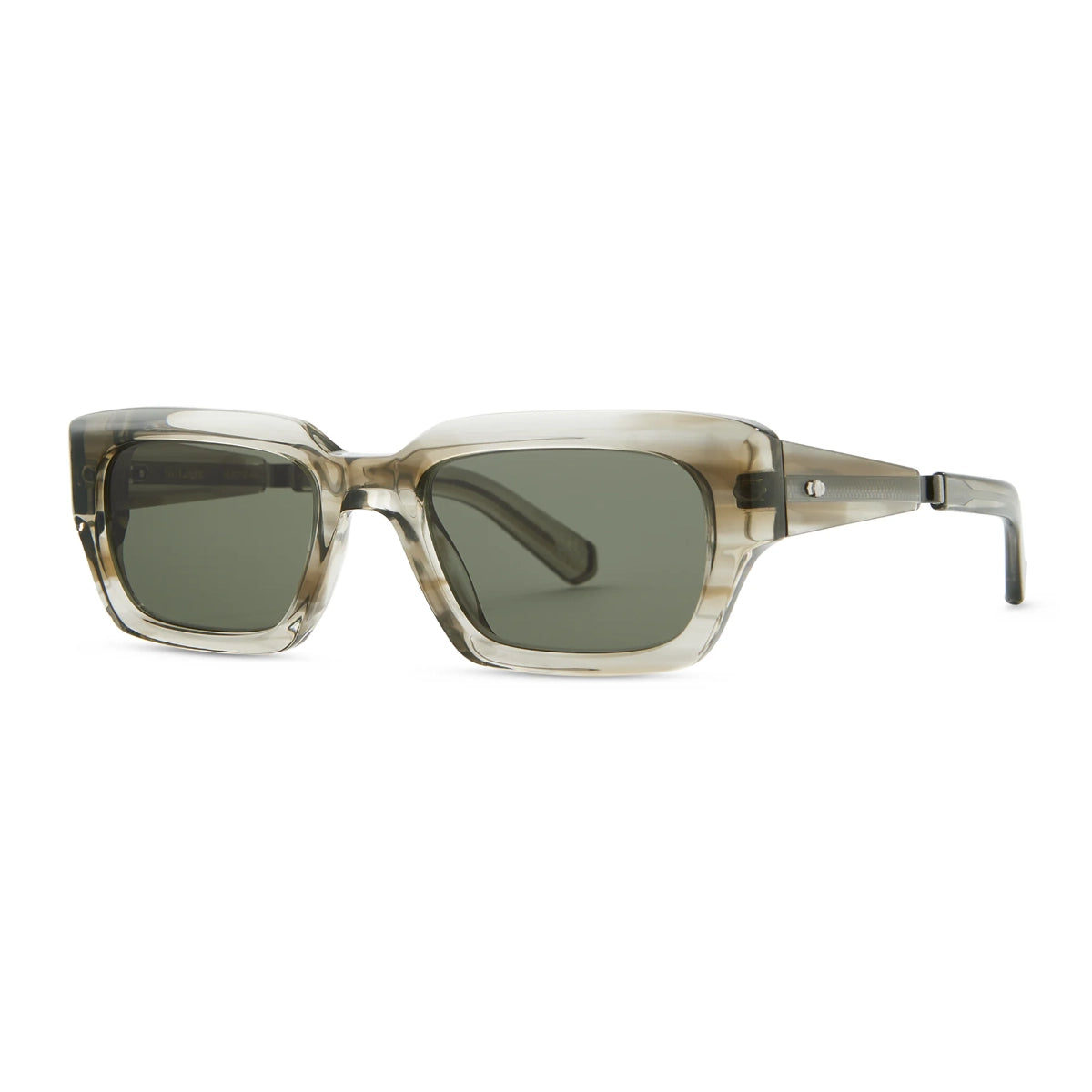 Grey polarized rectangle bold Mr. Leight luxury sunglasses 
