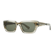 Grey polarized rectangle bold Mr. Leight luxury sunglasses 