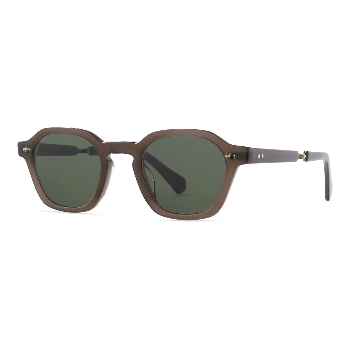 Truffle brown geometric polarized luxury sunglasses