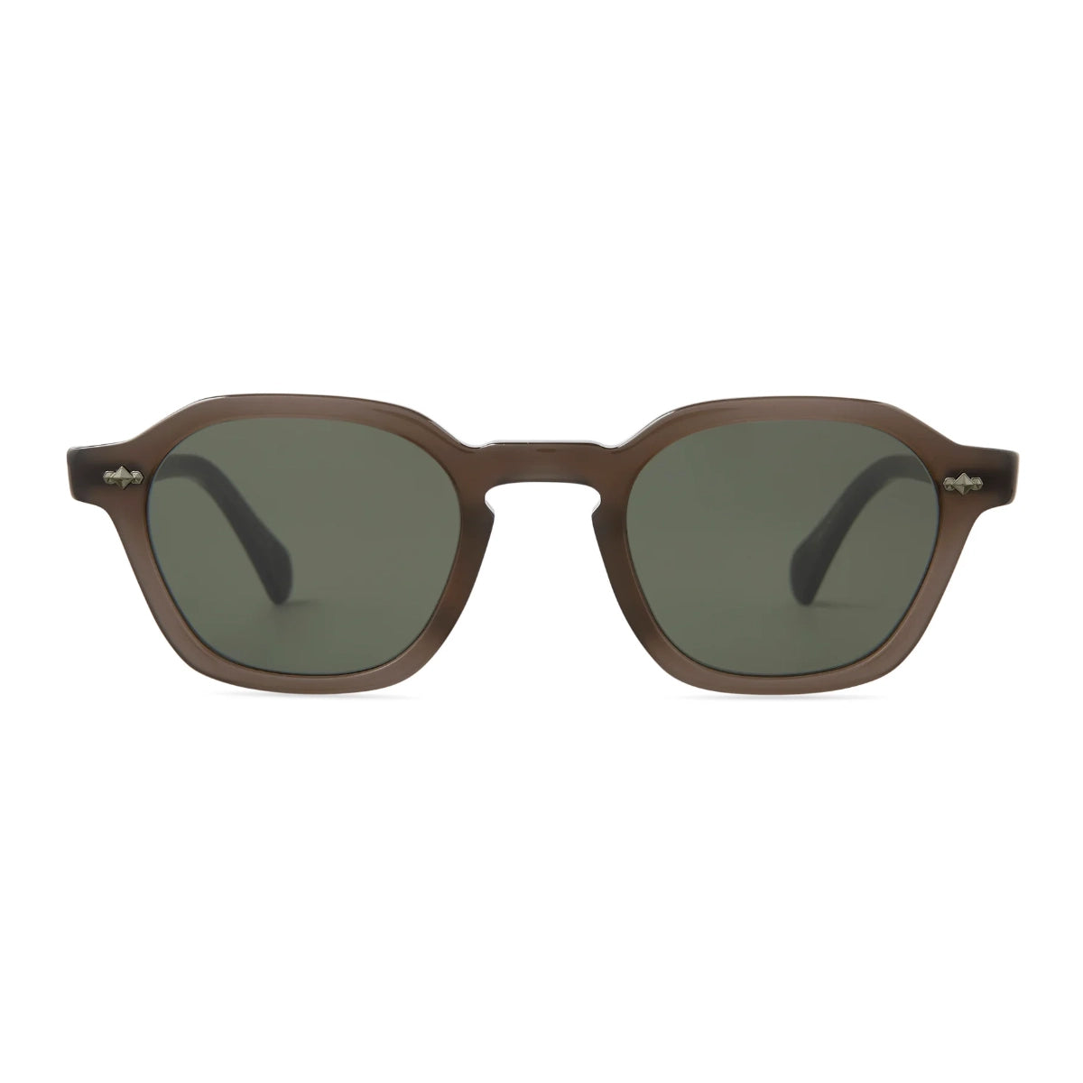 Brown black geometric polarized luxury sunglasses