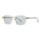Clear geometric polarized luxury sunglasses