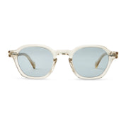 Clear geometric polarized luxury sunglasses