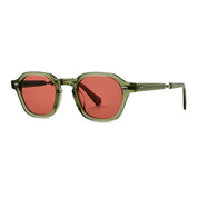 Hunter green crystal geometric polarized luxury sunglasses
