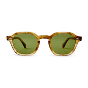 Marbled rye geometric polarized luxury sunglasses