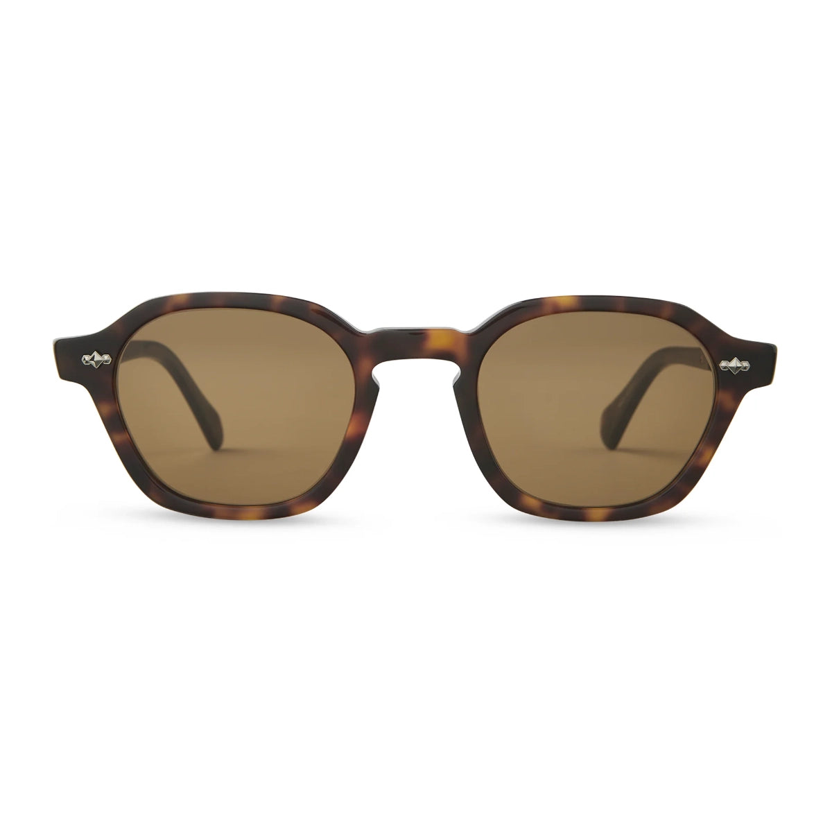 Tortoise geometric polarized luxury sunglasses