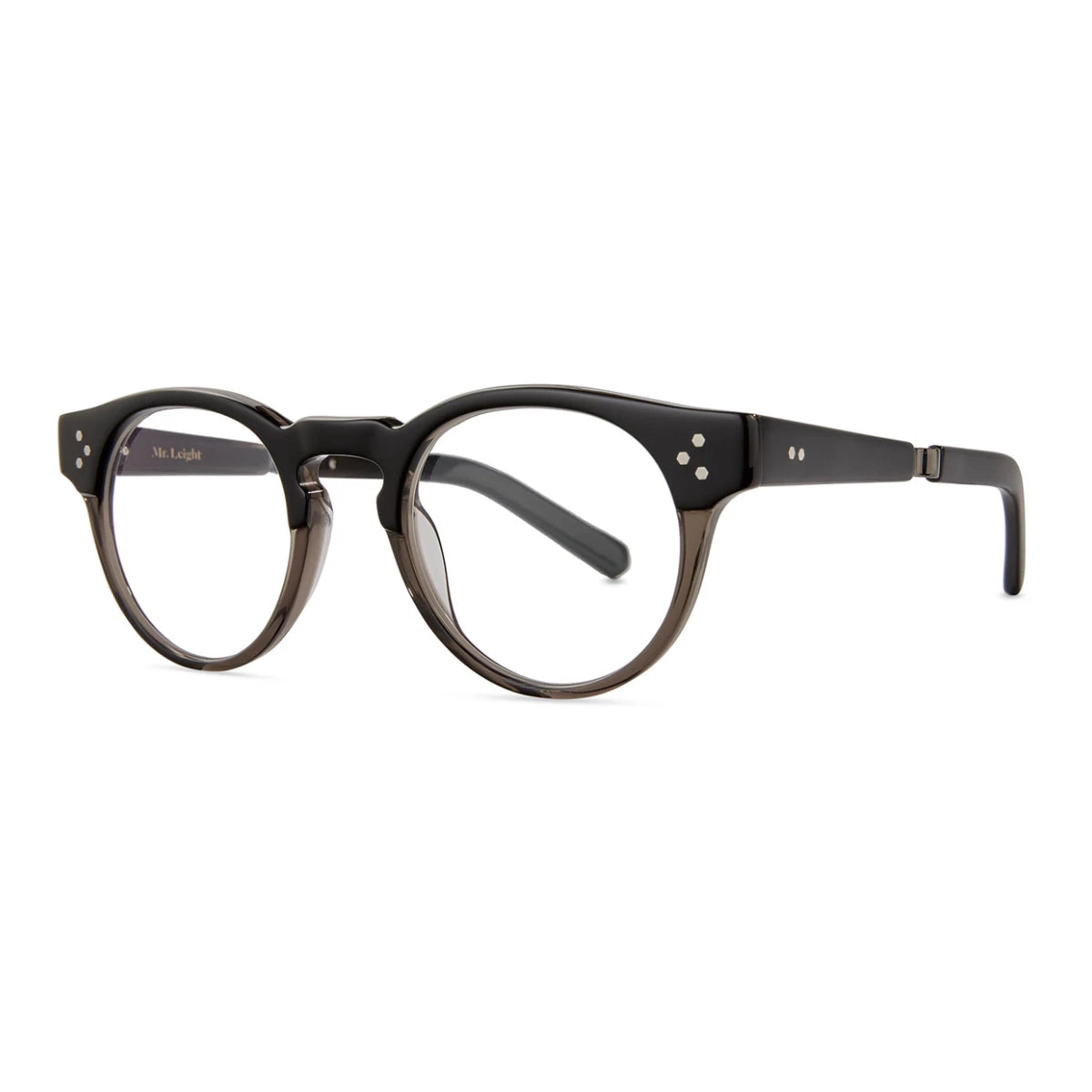 Dark brown bold round plastic bold luxury eyeglasses