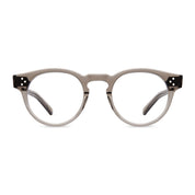 Grey crystal round plastic bold luxury eyeglasses