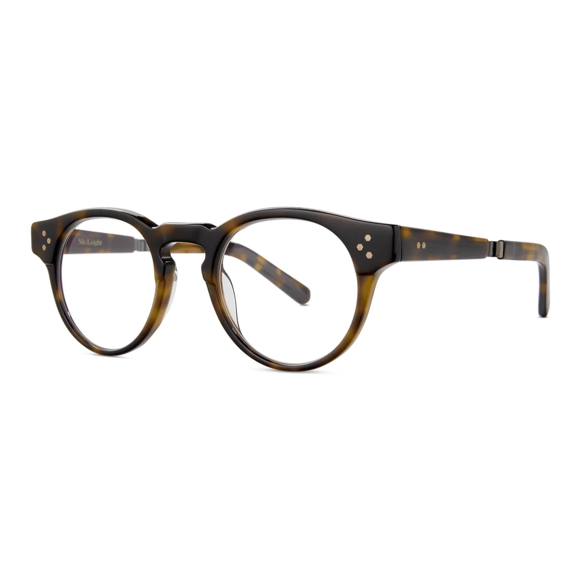 Tortoise round plastic bold luxury eyeglasses