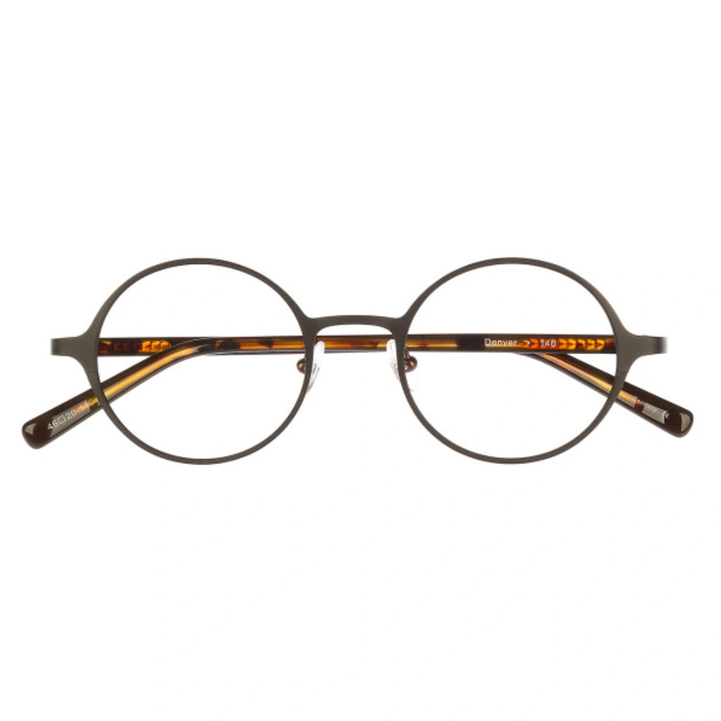 Round titanium eyeglass frames sales