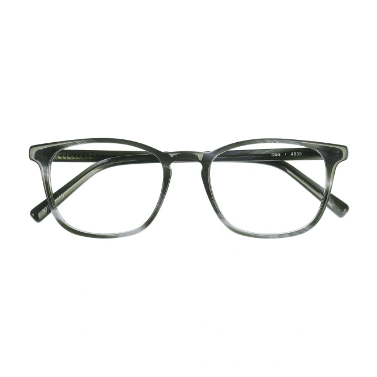 Grey modern square The Optical. Co glasses on a white background