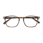 Brown streak modern square The Optical. Co glasses on a white background