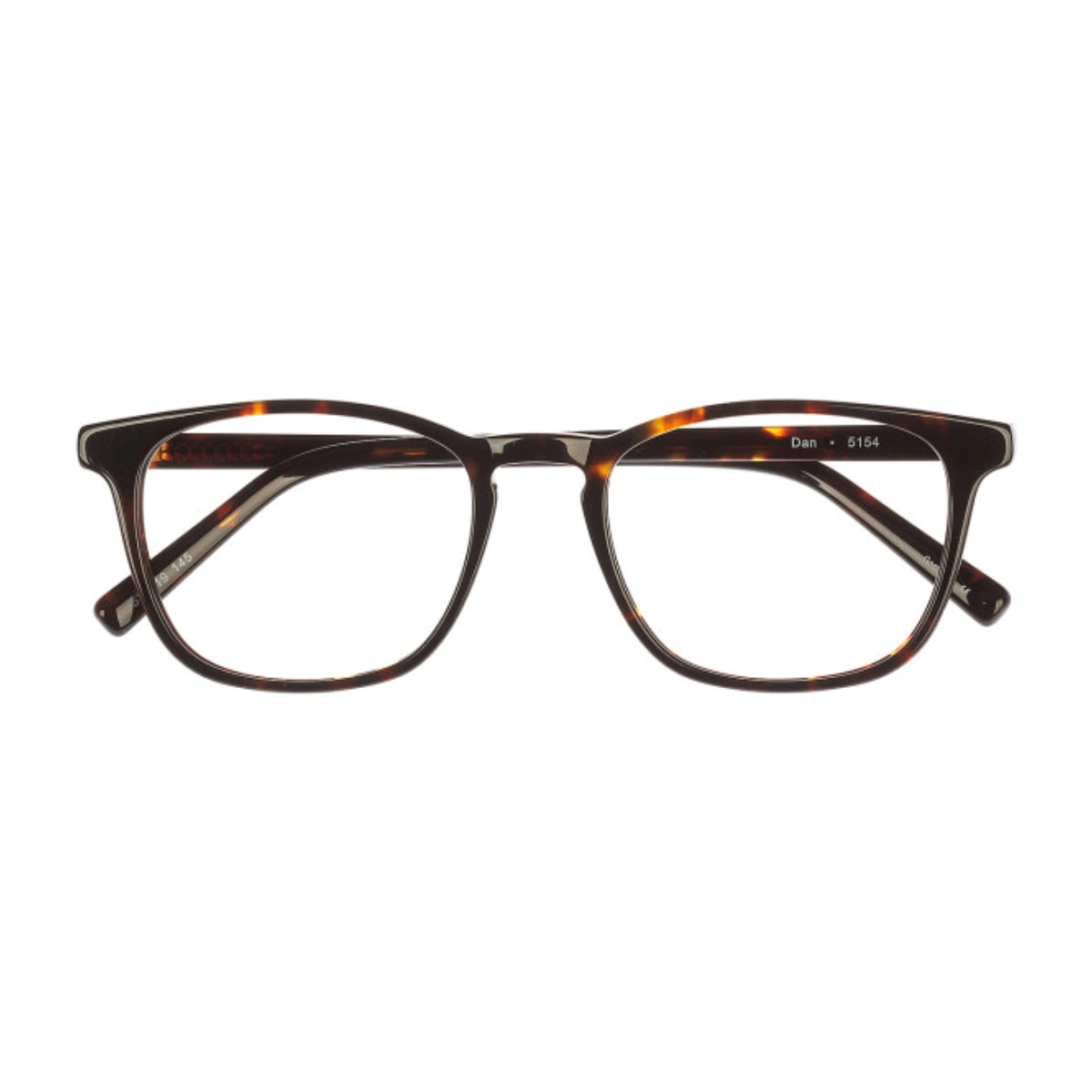 Tortoise modern square The Optical. Co glasses on a white background