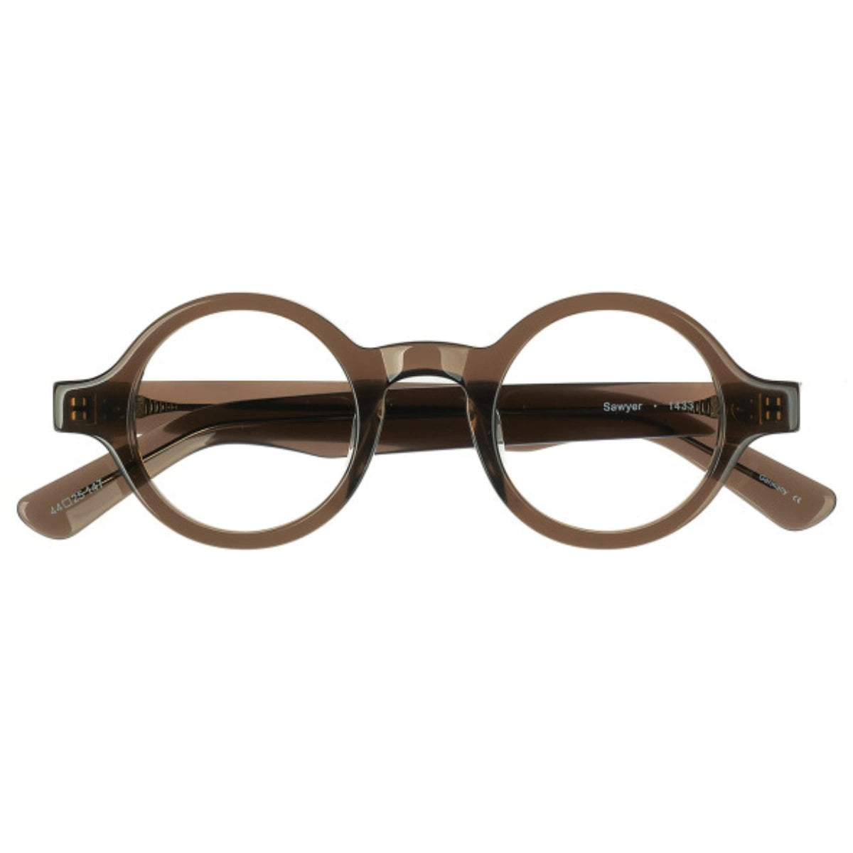 Brown round bold eyeglasses