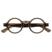 Brown round bold eyeglasses