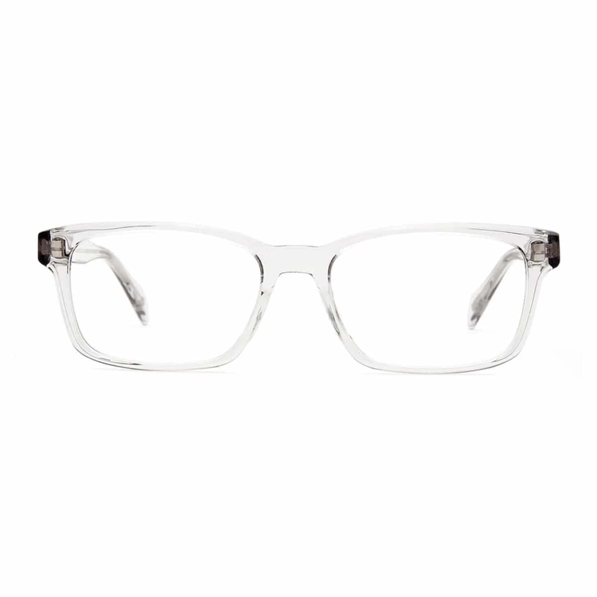 Clear Walter eyeglass frames by SALT on white background