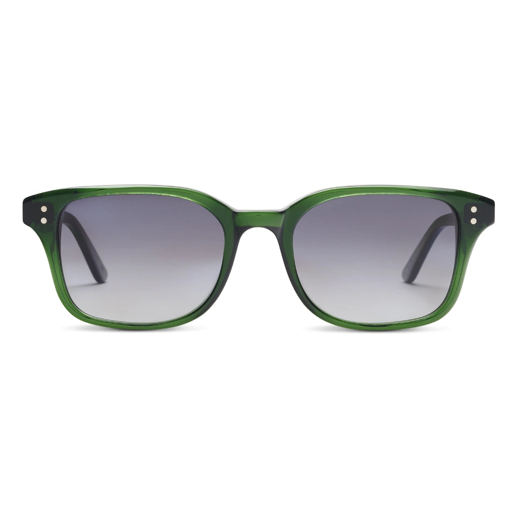 Green SALT luxury polarized rectangular thick sunglasses