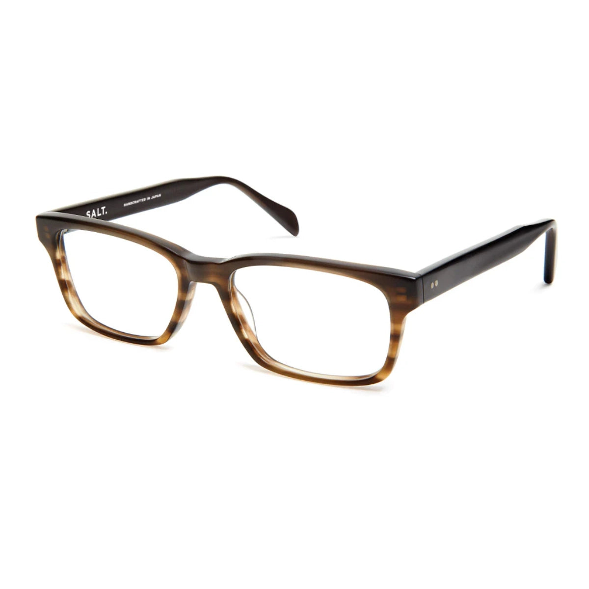 Brown Walter eyeglass frames by SALT on white background