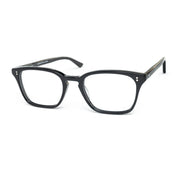 Black square shaped luxury eyeglass frame by SALT for men and women.