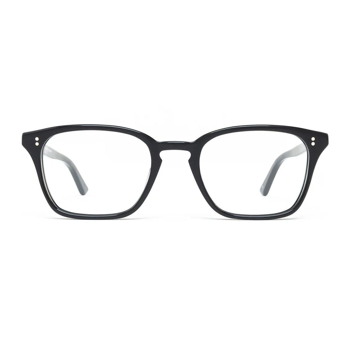 Black square shaped luxury eyeglass frame by SALT for men and women.